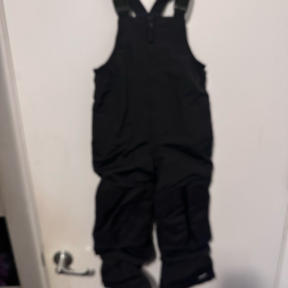 Kids Black Snow Bib Overalls